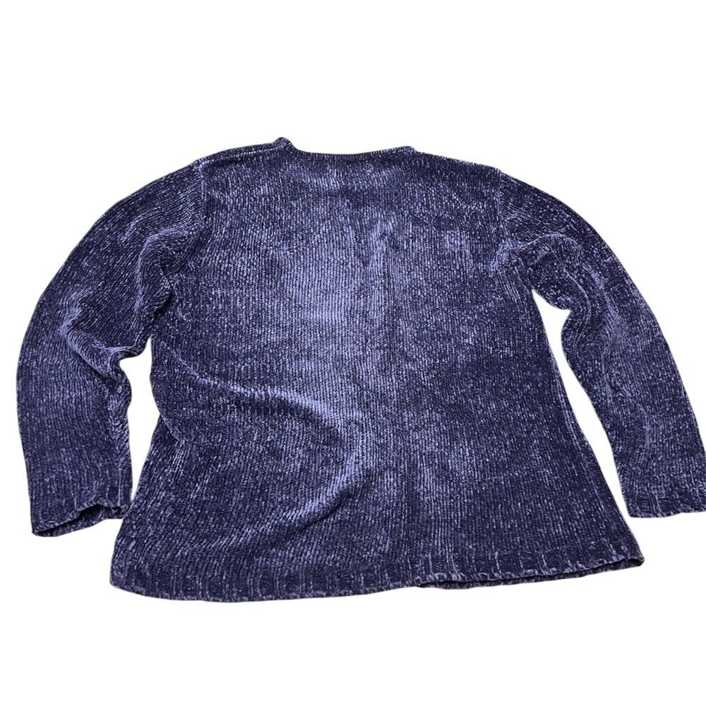 Cheri Q Vintage Women's Velvet supersoft purple Sweater - fall sweater medium